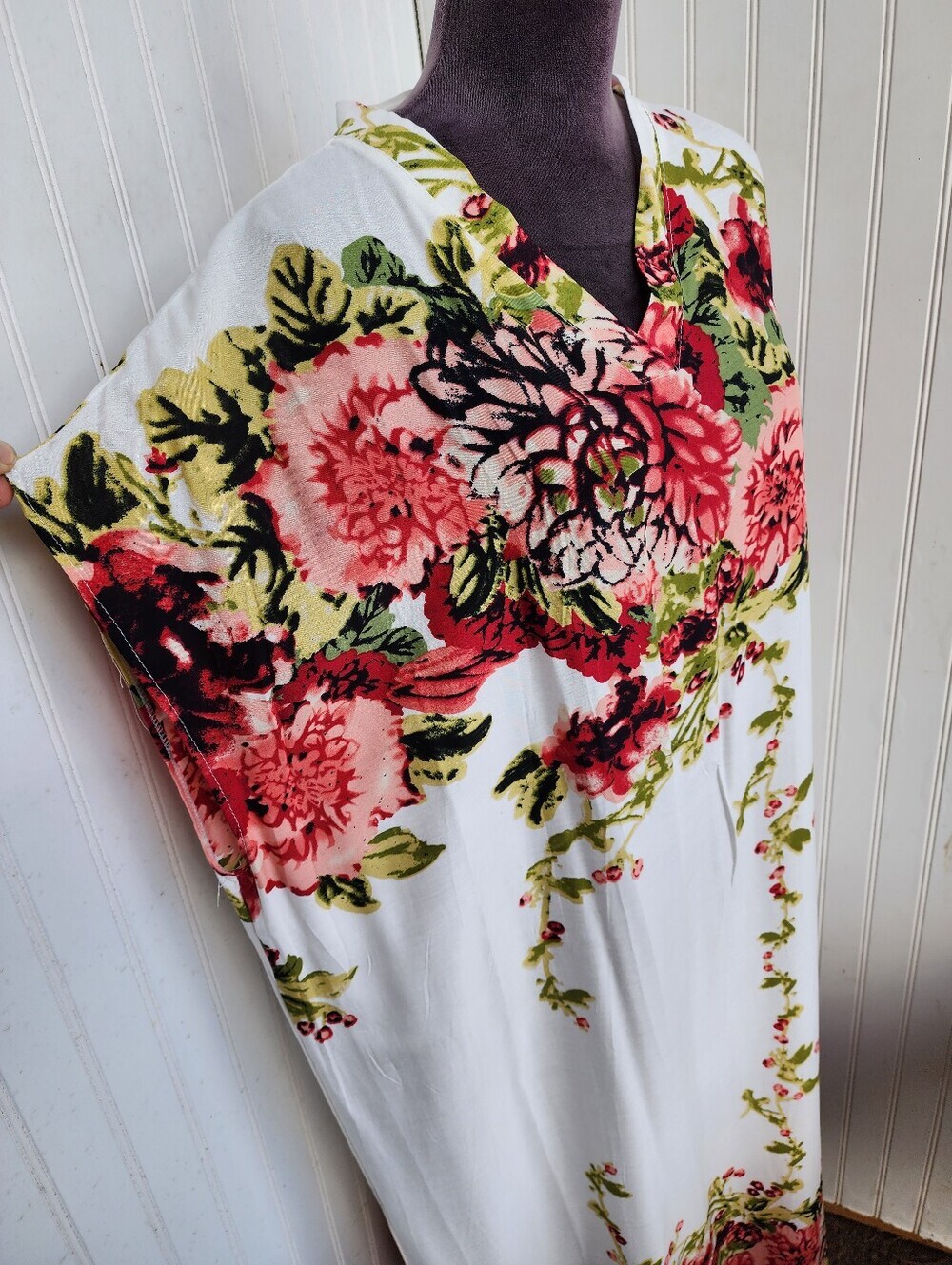 NWT Seven Islands Light Flowy Boho Summer Maxi Dress Floral Swim Cover Up L / XL - Picture 4 of 13